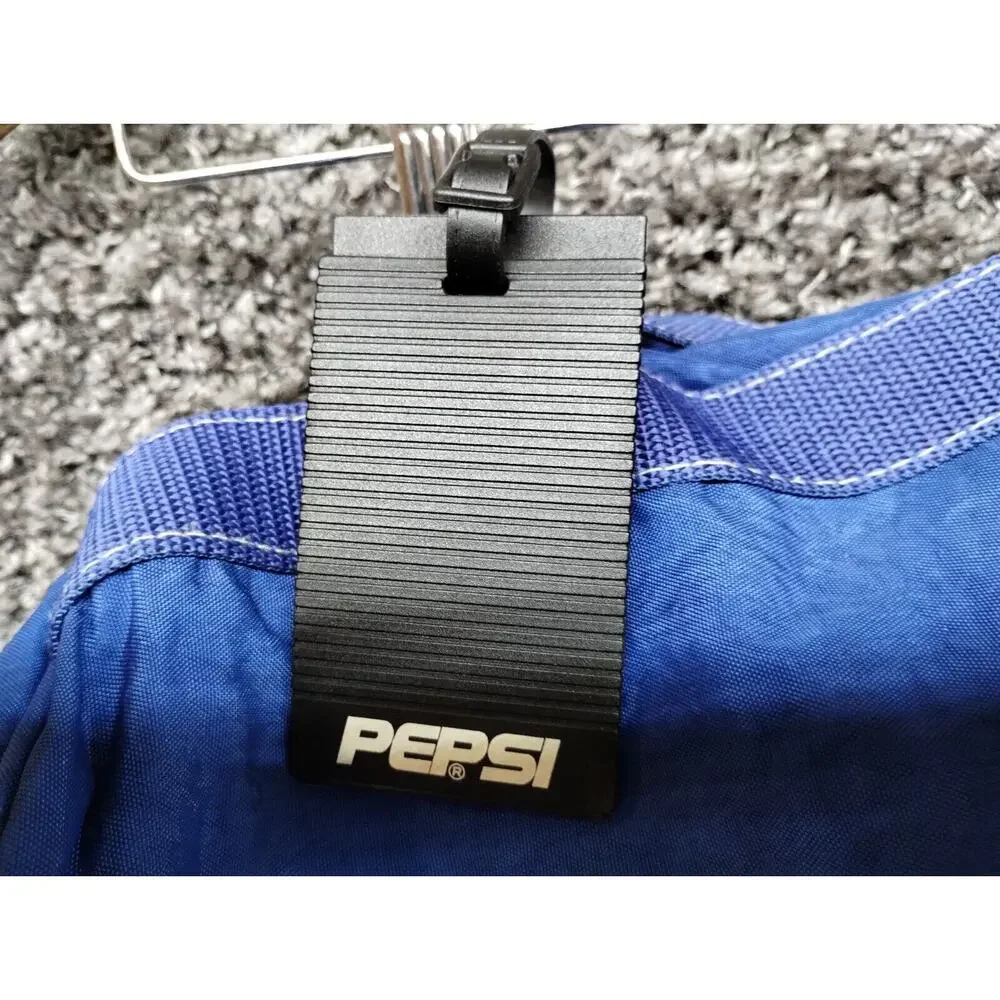 Vintage 1990s Pepsi Co Handled Large‎ Duffle Bag Blue Y2k Advertisement Gym